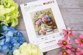 luca S Petit Point rinkinys "Gėlių nostalgija" 20 x 23 cm SG725