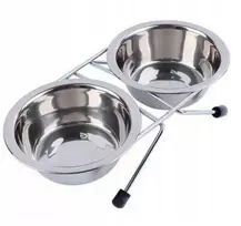 VADIGRAN metaliniai dubenėliai su stovu 2x350ml