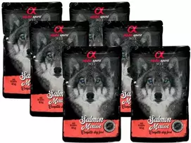 ALPHA SPIRIT WET putėsiai šunims su lašiša 85g 6vnt (24)