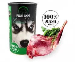 FINE DOG 100% konservas šunims su elniena 1200g (8)