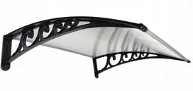 Stogelis virš durų Metal-gum, 125x76 cm, juodas