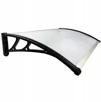 Stogelis virš durų Metal-gum, 100x60 cm, juodas