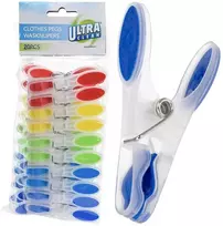 Ultra Clean Skalbinių segtukai 20 vnt. Daugiaspalviai, tvirti
