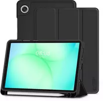 Tech Protect TechProtect SmartCase Pen dėklas skirtas Samsung Galaxy Tab A9 / A11 8.7 X110 / X115 / X133 / X135 – juodos spalvos