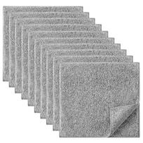 Cleaning Cloths Dishcloth Washing Super Absorbent Bamboo Charcoal Anti-grease Wiping Household Microfiber Towel Kitchen Rags 5PCS pilka