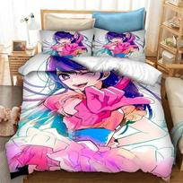 Anime OSHI NO KO 3D Printing Bedding Set Duvet Covers Pillowcases Comforter Bedding Sets Bedclothes Bed Home Textiles EU Single 135x200cm