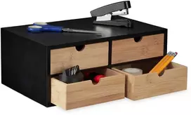 Relaxdays Stalo organizatorius, 13.5x33x21 cm, Juodas