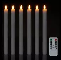 Relaxdays 6 LED kūginių žvakių rinkinys su laikmačiu