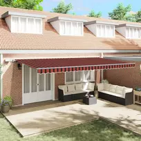 Ištraukiama markizė oranžinė ir ruda 600 ×350 cm audinys
