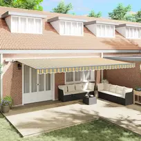 Ištraukiama markizė Žalia ir geltona 600 ×350 cm audinys