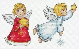 Beldizart Kryželių siuvinėjimo rinkinys "Angelai" 25 x 22 cm SANA-11
