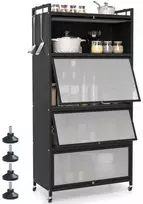 Promotions Sandėliavimo spintelė 80,5x40x162 cm juoda, metalinė sandėliavimo