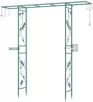 Promotions Sodo arka ir lesyklėlė, 212x40x213 cm, žalia, metalas