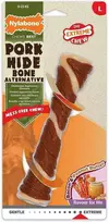 Nylabone Extreme Porkhide L – Šoninės ir žemės riešutų sviesto skonio ilgaamžis šunų kramtukas