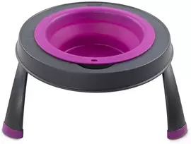 Dexas Popware Sulankstomas paaukštintas lesintuvas 355ml – Sulankstomas paaukštintas dubenėlis, erdvę taupantis fuksijų dizainas