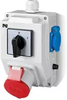 Elektro-Plast montavimo rinkinys su kištukiniu lizdu 32A 5P+2P+Z RS-Z L-0-P raudonas (6275-20)
