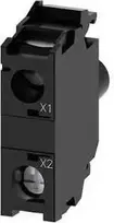 Siemens lempos lizdas su raudonu LED, 24–230 V AC/DC, montuojamas priekyje (3SU1401-1BH20-1AA0)
