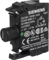 Siemens Žibinto lizdas su žaliu šviesos diodu 24-230V AC/DC priekinis montavimas Sirius ACT (3SU1401-1BH40-1AA0)