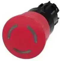 Siemens Grybo spalvos mygtukinis jungiklis, raudonas, IP69k (3SU1001-1HB20-0AA0)