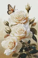 luca S Kryželiu siuvinėjimo rinkinys. "Rožių kvapas" 25 x 39 cm SB7056