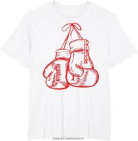 Funny Birthday Gift Retro Love Red Boxing Gloves Gifts Boxer Gift T-Shirt Men Clothing Streetwear Graphic T Shirts Harajuku S smėlis