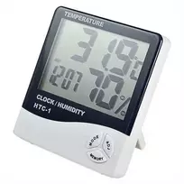 Meteorologinė stotelė - HTC-1 - Namų termometras - Higrometras - Laikrodis - Žadintuvas