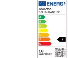Lubinis šviestuvas „Wellmax“ LED šviestuvas su PIR judesio jutikliu, apvalus, baltas, 18 W, 92 lm/W, 1650 lm, IP54, neutralus, 4000 K, SAMSUNG / GOL1BHRWN018P