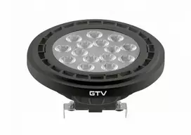 GTV LED lemputė G53 AR111 12,5W 1100lm 3000K DC12V 40st. juoda LD-AR111WW13W40-10