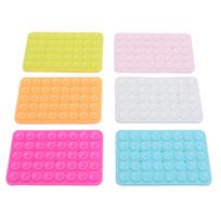 6PCS Suction Cup Phone Case Mount Fluorescent Color Silicone Double Sided Strong Anti Slip