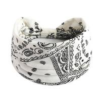 Bohemian Style Elastic Hair Bands Yoga Headband Women Headwear Print Vintage Cross Unisex Scrunchies Hair Accessories