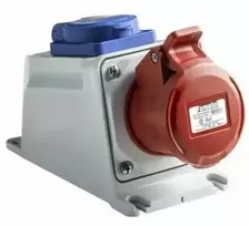 Famatel Fiksuotas lizdas 32A 4P 400V + GS*T IP54 lizdas su 23625F kontaktu