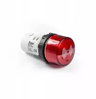 Emas Garsinis signalizatorius, monoblokinis, 230 V AC, 85 dB, šviečiantis, IP65, raudonas T0-MBZS220SE