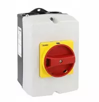 Lovato Electric Izoliacinis jungiklis 3P 40A plastikiniame korpuse, geltonai/raudona rankenėlė GAZ040