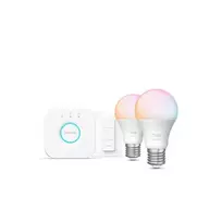 Philips Hue Hue White and Color Ambiance Essential lempučių rinkinys (2x E27 lamputės + jungiklis)