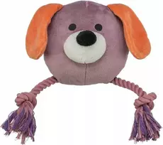 Trixie Šuo su virve, žaislas, šunims, pliušas/lina, 27 cm, su garsu