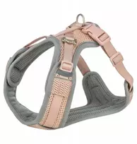 Trixie Premium FlexMesh petnešos, rožinės, S–M: 48–69 cm / 20 mm, tinka mopsams ir buldogams