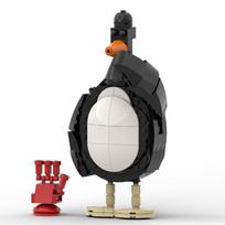 Buildmoc idėjos Wallace animacinis pingvinas plunksnos McGraw Gromited MOC konstravimo kaladėlės žaislai vaikams vaikiškos dovanos 215 vnt kaladėlių white