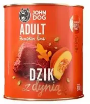 JOHN DOG moliūgas Line Adult Monoprotein šerniena with pumpkin – drėgnas ėdalas šunims – 800g