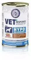 VET RESPONSE Hypoallergenic antiena – drėgnas ėdalas šunims – 400g