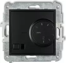Karlik MINI Elektroninis temperatūros reguliatorius su oro jutikliu matinės juodos spalvos 12MRT-2