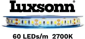 6W/m LED juosta LUXSONN, SAMSUNG diodai 2835, DC12, 60 LED/m, 2700K, 5m ritė