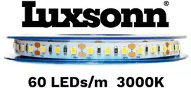 16W/m LED juosta LUXSONN, SAMSUNG diodai 2835, 60 LED/m, 3000K, 12V, 5m ritė