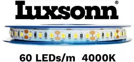 16W/m LED juosta LUXSONN, SAMSUNG diodai 2835, 60 LED/m, 4000K, 12V, 5m ritė