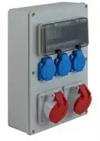 Elektro Plast 65.1616 Statybiniai skirstomieji įrenginiai RB-1616 IP44 1x16A/5P,1x16A/5P,3xGS 65.1616