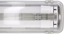 Volteno Hermetiškas šviestuvas su LED fluorescencinėmis lempomis 2x9W 60cm 4000K 1584lm Pilka IP65 ABS + PS 67,5x11,3x5cm VO2812