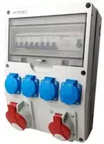 DV-9918-F Konstrukciniai skirstomieji įrenginiai DV-S/FI 1x 32A 1x 16A 4x 230V IP44 DOKTORVOLT 9918