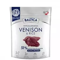 BALTICA Nutraceutic Hypoallergenic Medium breeds Venison with ryžiai – sausas Maistas šunims – 1kg