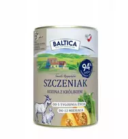 Baltic Agro BALTICA Smaki regionów Puppy Goat with rabbit – drėgnas ėdalas šunims – 400g
