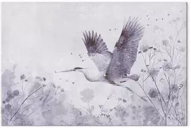 Artgeist Paveikslas - Majestic flight - a crane in flight in monochrome