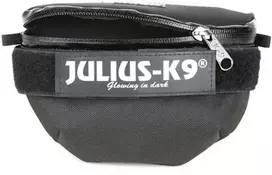 Universal dėtuvė „Julius-K9“ juoda – vidutinio dydžio priedų dėklas, universali tvirtinimo sistema, ilgaamžė medžiaga